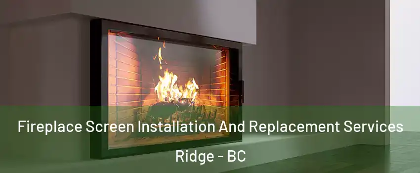  Fireplace Screen Installation And Replacement Services Ridge - BC