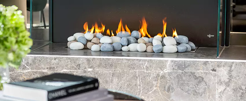 Double-Height Fireplace Design Refurbishment in Valley View, British Columbia