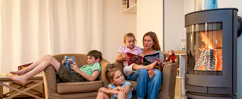 Outdoor Morso Fireplace Broken Screen Replacement in Courtenay, British Columbia