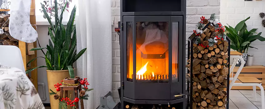 Thelin Hearth Products Direct Vent Gas Stove Fireplace Inspection in Courtenay, BC